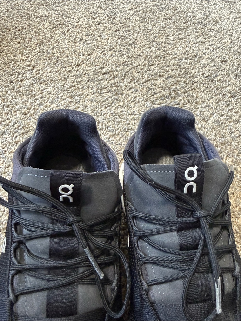 On Running Black and White Men's Cloudtec Sneakers - Picture 5 of 7